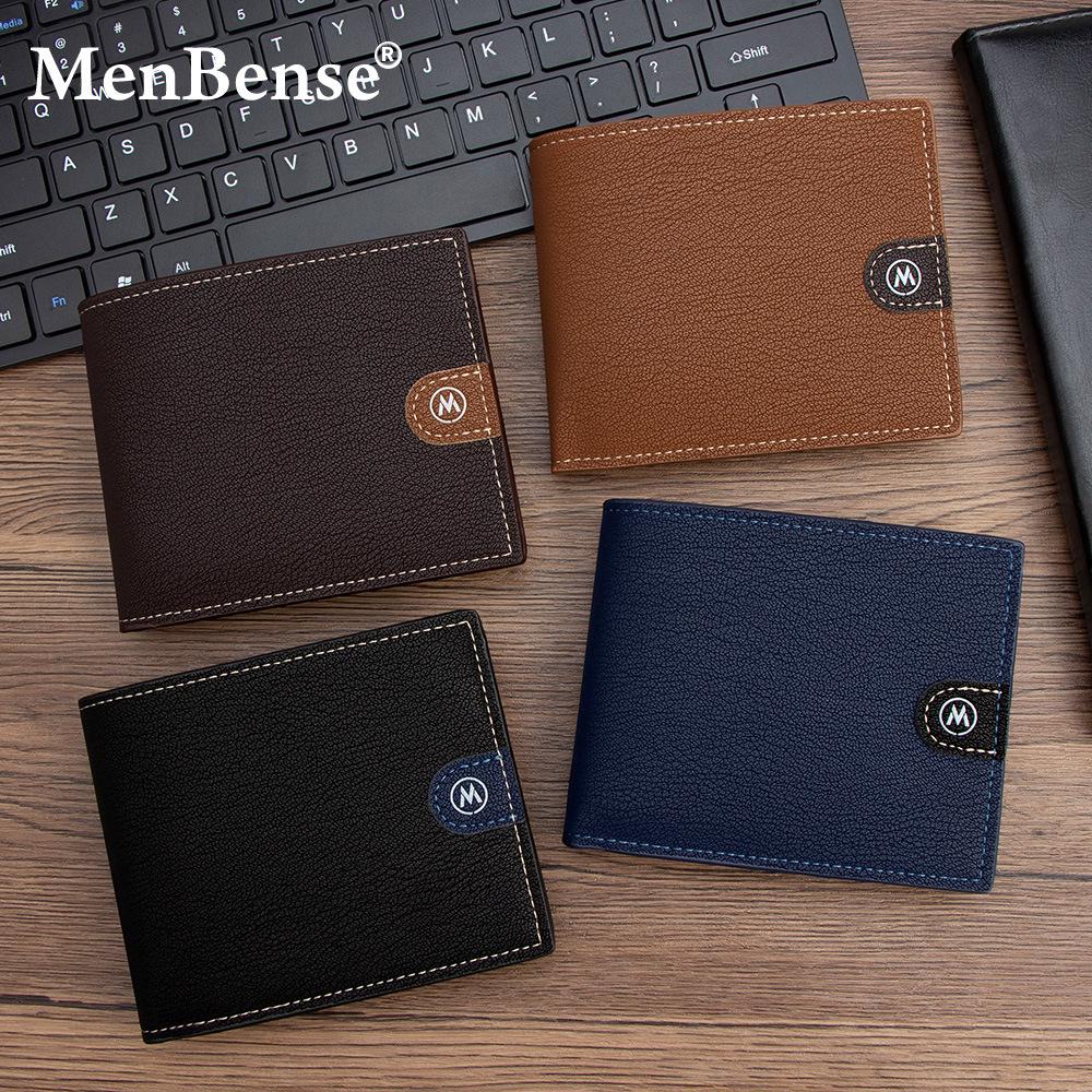 Men's Large Capacity Tri-Fold Wallet with Multi-Card Slots & Hinged Coin Pocket