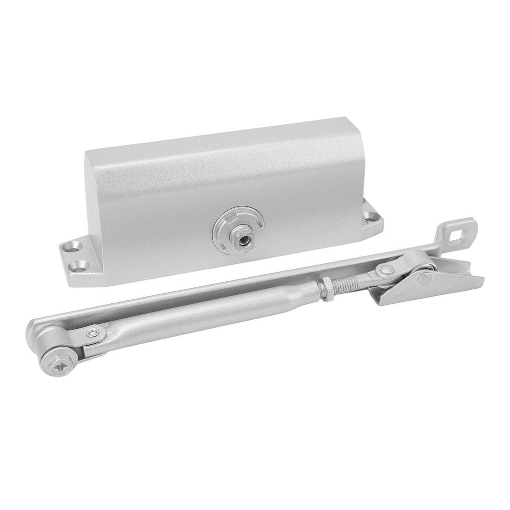 Hydraulic Automatic Door Closer Aluminum Alloy 99.2‑142.2lb Adjustable Speed Hydraulic Buffer Adjustable Stopper
