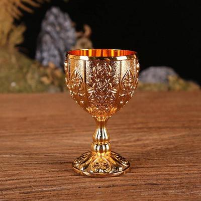 1 pièce Calice Vintage Coupe Gothique Coupe de Communion Coupe à Boire Calice en Laiton Plaqué Or Coupe Royale Romaine Cha Renaissance Médiévale