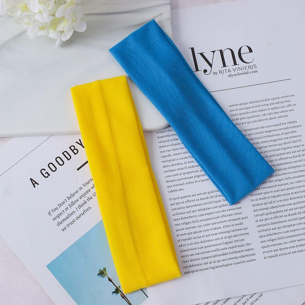 1PC Hair Accessories Fitness for Women Sports Headbands Solid Color Elastic Yoga Hair Bands