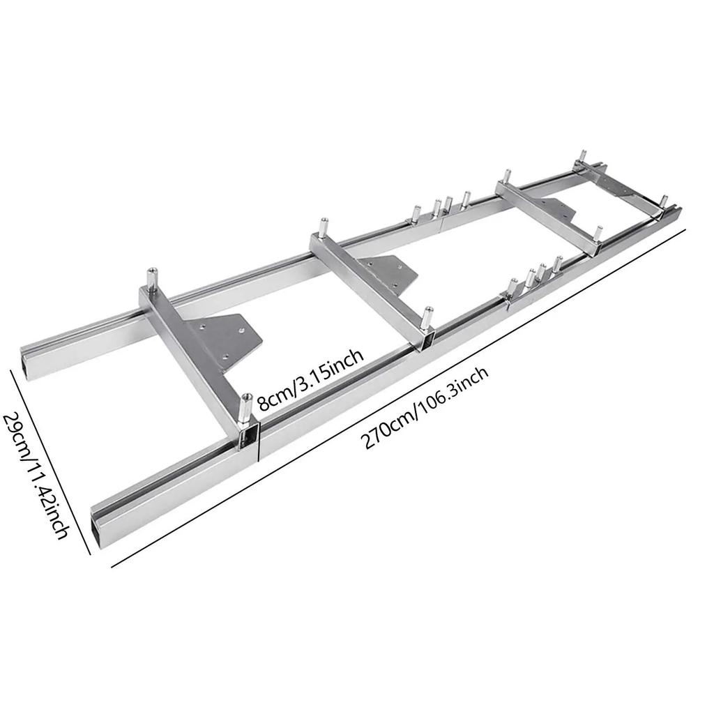 Portable Chainsaw Mill Guide Rail Aluminum Alloy 106 Inch Adjustable Cutting Thickness 18.5lbs Lightweight for Woodworking