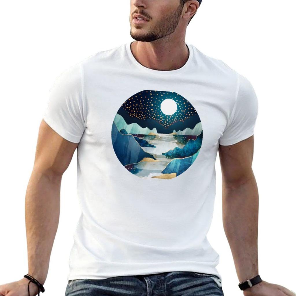 Moon Glow T-Shirt t shirts cotton 100% t shirt men 100% cotton luxury brand mens graphic t shir