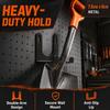 Wall Mounted Wall Mounted Hanger Double Hook Elongated Mounting Slots Storage Holder Metal Heavy Duty
