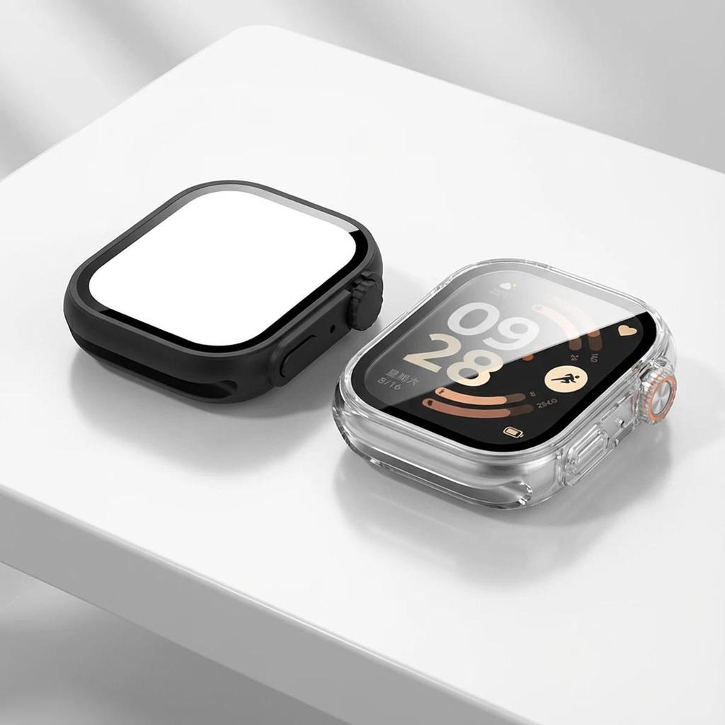 PC Case + Glass for Xiaomi Redmi Watch 6 Screen Protector Anti-scratch Film Bumper Protective Cover for Redmi Watch 6 Accessories