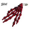 Skeleton Hand Charm Keychain with Hanging Chain 3D Printed Ornament Movable Keychain Joint Design Skull Palm Stress Relief Toy for Halloween