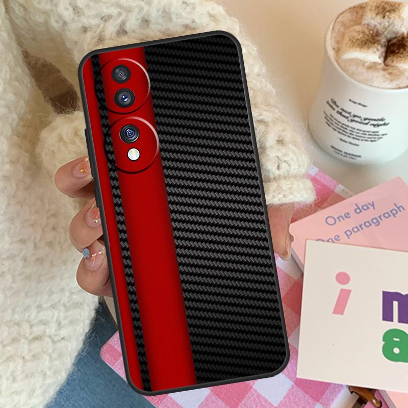 Car Carbon Fibre Pattern For Honor Magic 5 6 7 8 Pro Case For Honor 400 200 Lite 50 70 90 X8c X8b X9a X9b X9c X9d Win