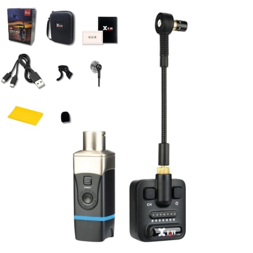 Xvive XV-U8/AG Guitar U8 Wireless System, U8 Model, Rechargeable, 2.4GHz, Stable Connection, Lightweight, Compact, Noiseless, Compatible with Acoustic