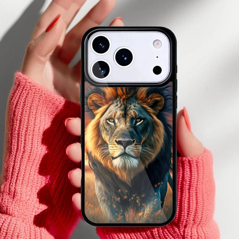 

Ferocious Lion Phone Case for iPhone 17 16 15 14 13 Pro Max Back Cover for 12 11 Pro Coque iPhone17 Pro