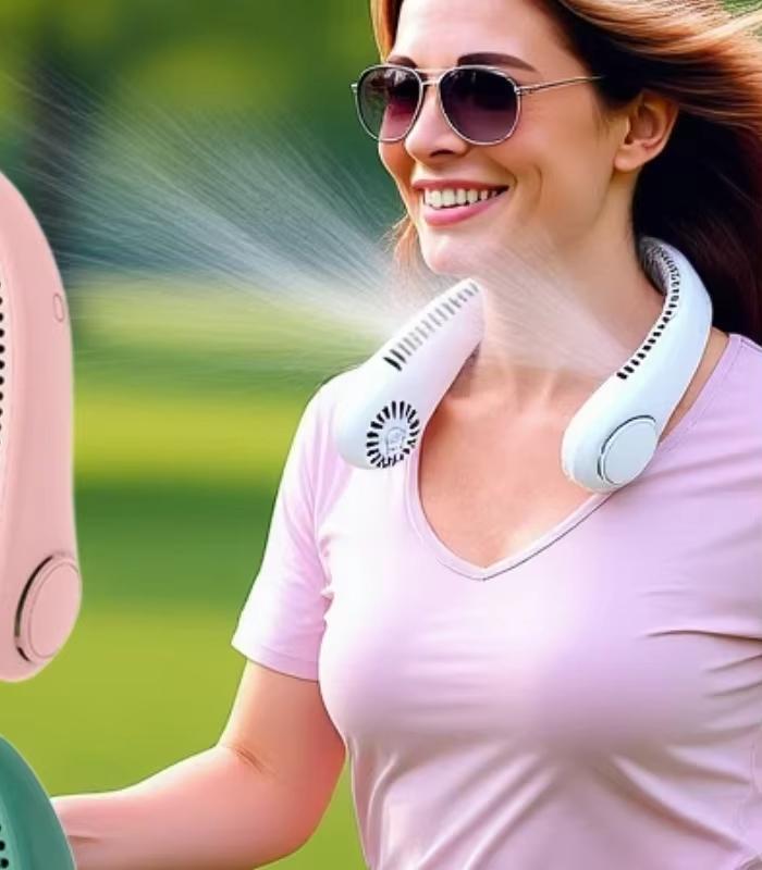 Portable Air Conditioner Neck Fan Personal Air Cooler Hanging 500-1200mAh Wearable Fans Mini USB Rechargeable Summer Travel