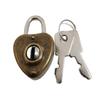 Alloy Diary Lock Mini Heart Vintage Padlocks With Key Jewelry Box Decorative Padlock for Lovers Girls Students