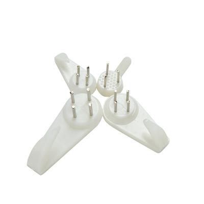 20 piezas de plástico duro marco de fotos ganchos de pared fotos espejo colgadores para colgar blanco