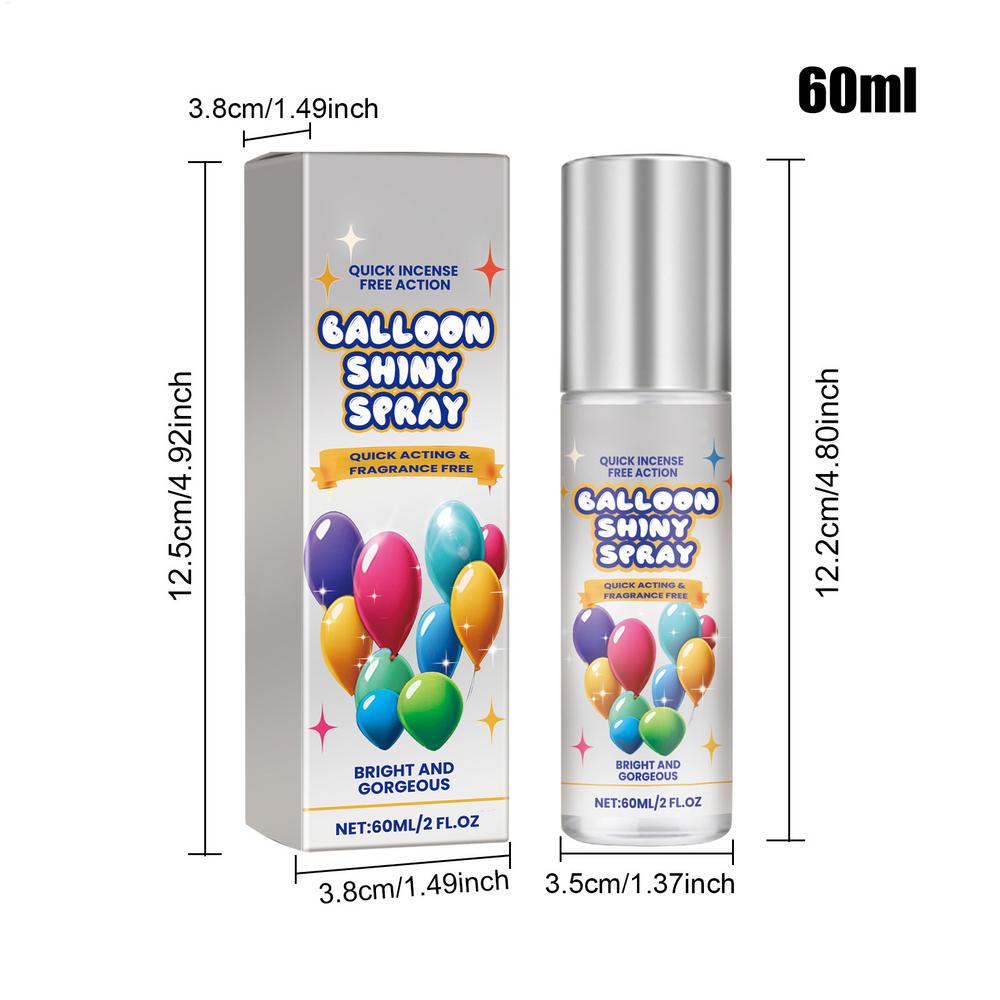 

Balloon Shine Spray Balloon Enhancer Spray 60ml Decorative Ball Brightener Gloss Mist For Home Outdoor Indoor Gathering 60ml