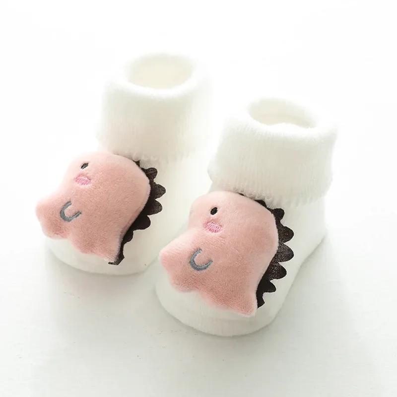 Autumn Winter Thicken Warm Stitch Cotton High Long Socks Cute 3D Doll Boy Girls Floor Clothing for Baby Kid Children Accessories