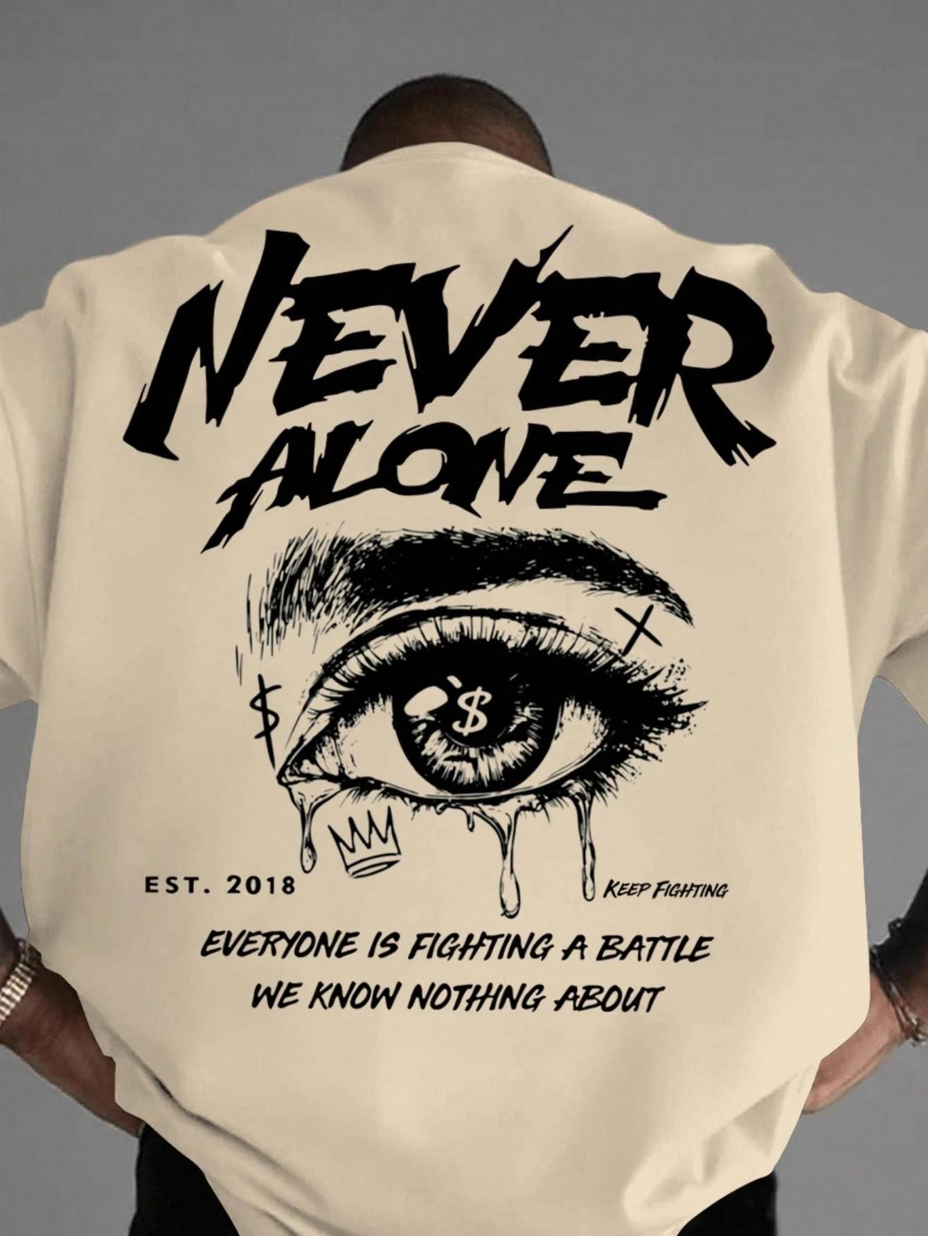 The new mens Tshirt for the summer of 2025 features a casual fashionable comfortable soft and breathable 3D letter print S