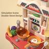 Kids Play Kitchen Set Toddler Kitchen Playset with Sound & Light Cooking Stove with Steam Play Sink Play Food Toy for Boys Girls