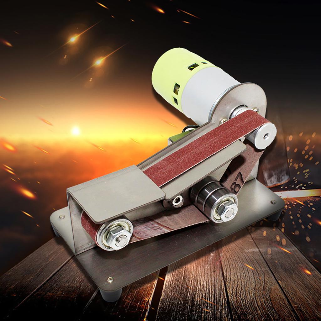 15-degree Fixed Angle Knife Sharpener Belt Sander 7 Level Adjustable Polisher Polishing Machine with 10pcs Sanding Belts