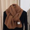 Women's Korean Version Autumn and Winter Soft Knitted Scarf Warm Solid Color Scarf Thickened for Couple