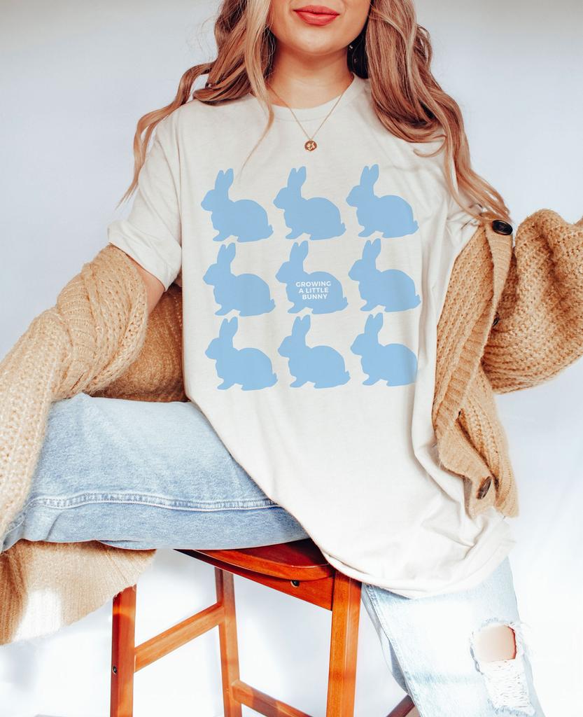 Easter Pregnancy Shirt Easter Pregnancy Announcement Shirt Easter Pregnancy Announcement Tshirt Growing A Little Peep Easter Pregnant Bunny