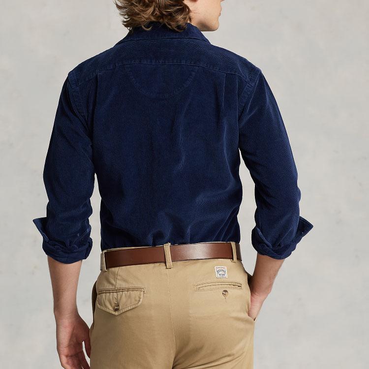 Polo Ralph Lauren SS23 Solid Color Long Sleeve Shirt Men Shirts Blue MNPOWOV16822710-410