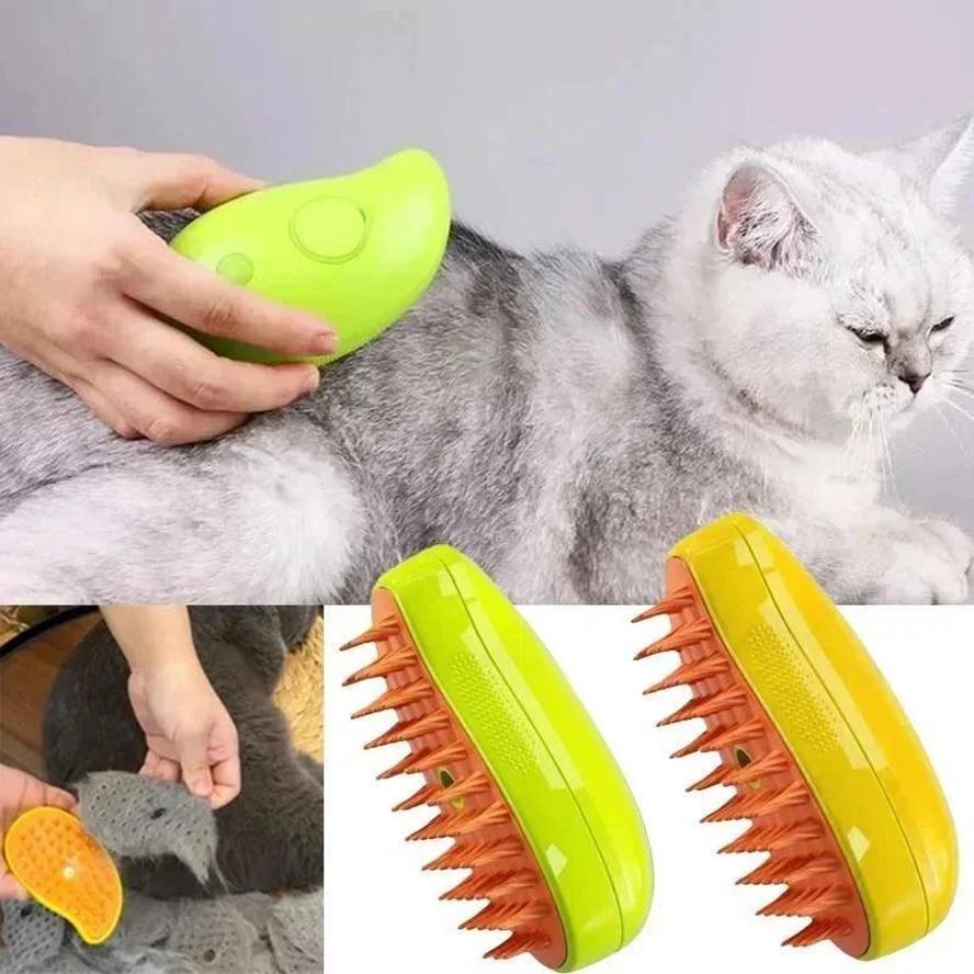 1 Pcs Cat Steam Brush Electric Spray Water Spray Kitten Pet Comb Soft Silicone Hair Removal Cat Bath Brush Grooming Supplies