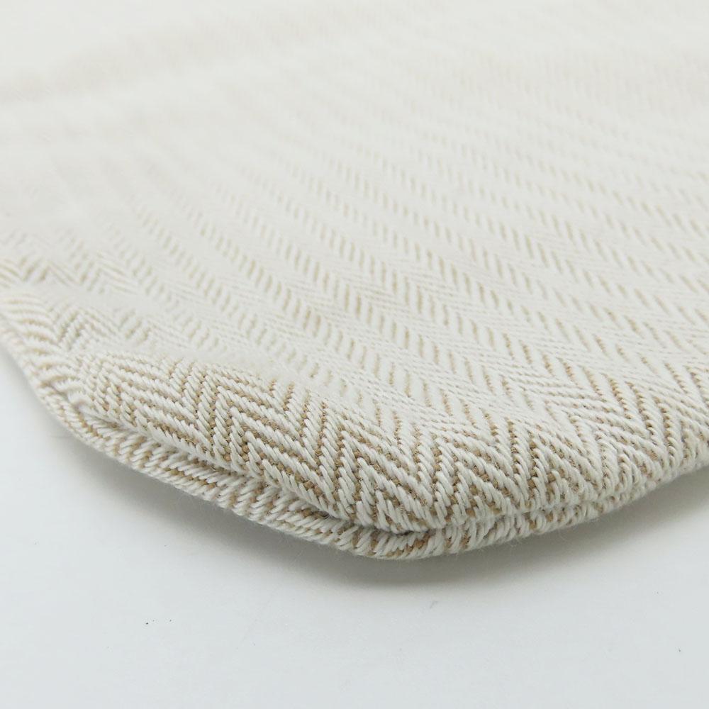 Used HERMES Shoulder Bag Alain GM Cotton/leather Beige Blue Shoulder