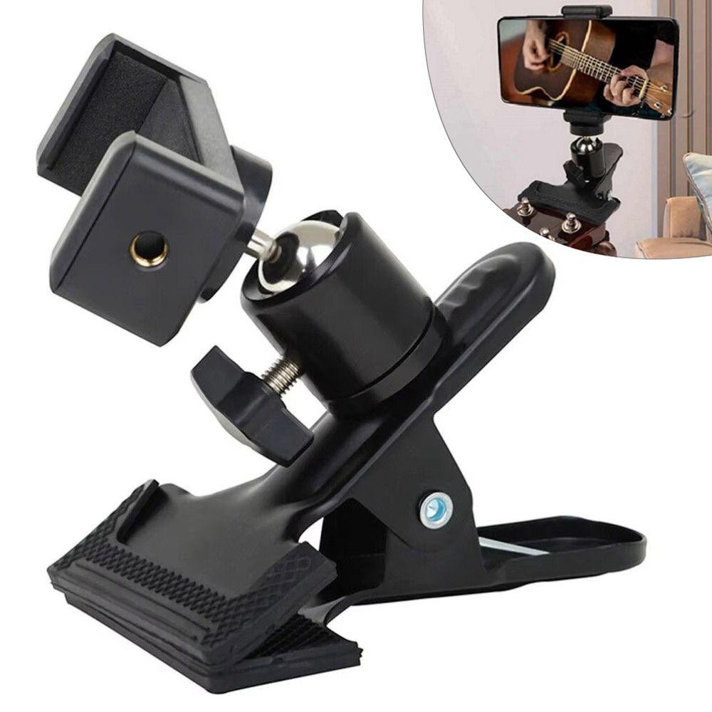 Plastic Guitar Head Clip Stable Grip Mobile Phone Holder Long-Lasting Rotating Score Stand