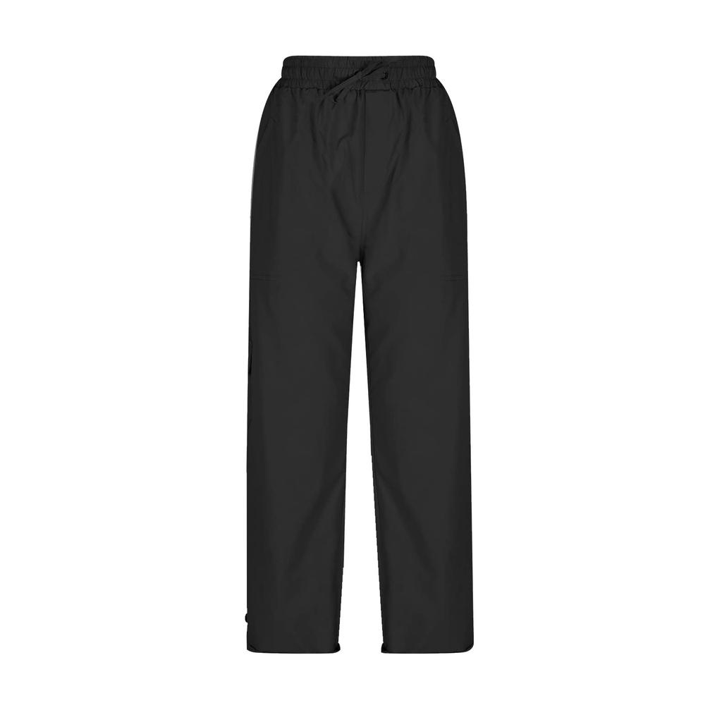 Damenmode Farbe Umgeschlagener Saum Hose Kordelzug Elastischer Bund Cargohose Lässige Hose