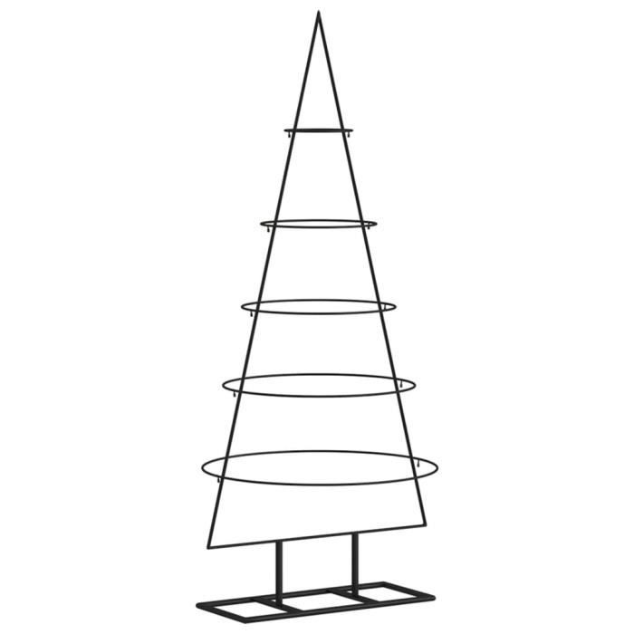 VidaXL Arbre de Noël en métal pour décoration noir 125 cm 359590