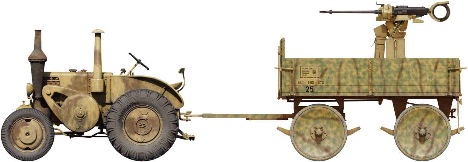 

Miniart German Tractor with Plastic MA53008 1/35 Fla-MG151/20 Drilling, Model, (Military Vehicle)