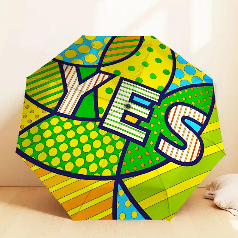 1 шт. Автоматический зонт YES ART с открытием и закрытием, Высококачественный компактный дорожный зонт, Легкий и портативный c1125136