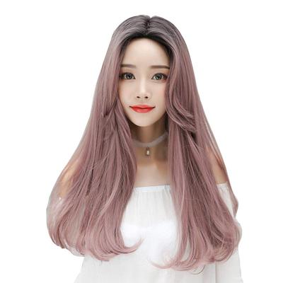 Loosely Curly, Swept-Up Wig, No Bangs, Wavy, Mega Volume, Hair Arrangement, Gal Style, Women's, Long, Curly, Lolita Wig, 78cm (Mauve Pink Pudding)