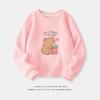 Cartoon Capybara Round Neck Sweatshirt for Boys and Girls - Spring/Autumn Long-Sleeve Shirt
