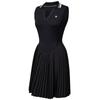 Womens Tennis Dress With V-Neck Waist-Cinching Fit Pleated Skirt Quick-Dry Sportswear Badminton Pickleball Active