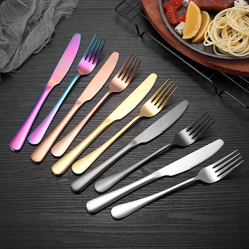 24 Pieces Stainless Steel Luxury Tableware Cutlery Set Gold Tableware Set Knife Fork Spoon Dishwasher Portable Tableware