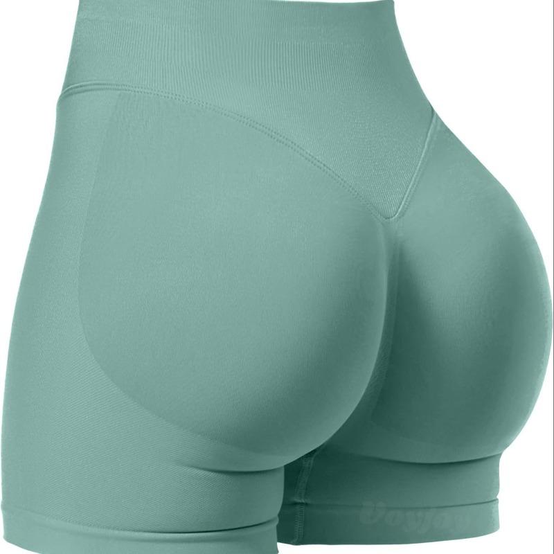 Women's High-Waisted Yoga Shorts Quick-Dry Seamless Workout Running Fitness Elastic Butt-Lifting Stretchy Gym Activewear All-Season Sports Apparel