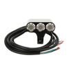Motorcycle Push Button Aluminium Alloy 3 Bottons with Self Lock Reset Electric Bike Handlebar Switch for Conversion