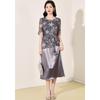 Elegant Two-Piece Satin Dress Set