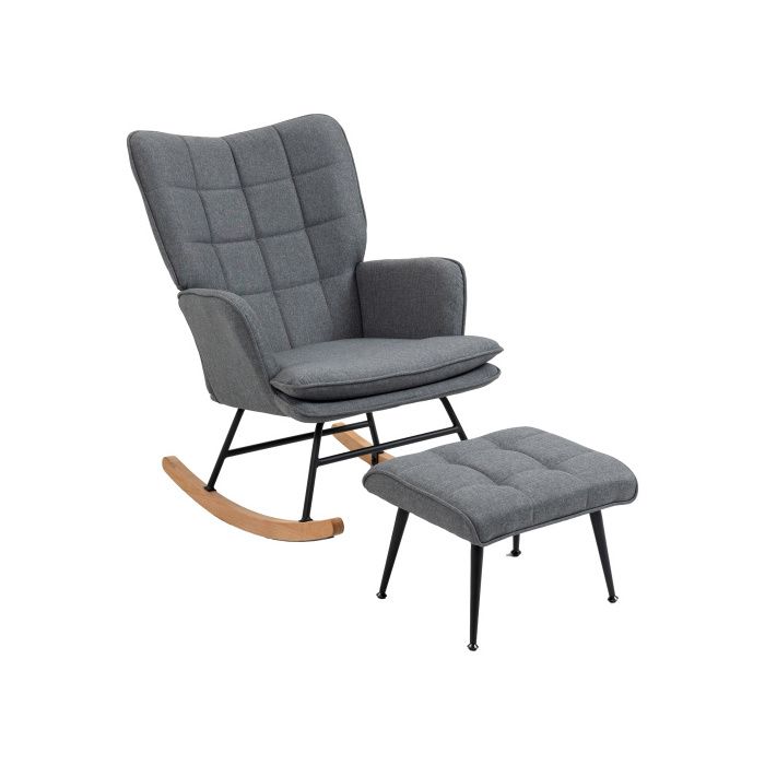 Fauteuil Pivotant - MUVOE - Élégance - 130 Kg - Hêtre Massif - Gris
