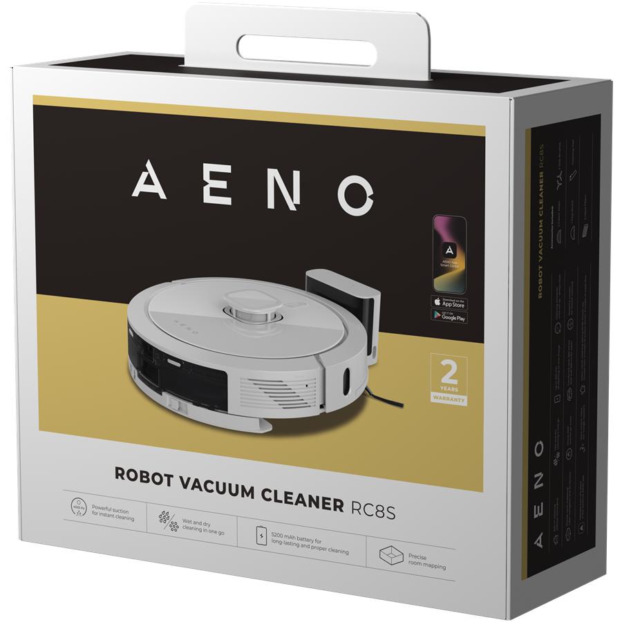 AENO RC8S 2-in-1 Robot Vacuum Cleaner Map 4000Pa White