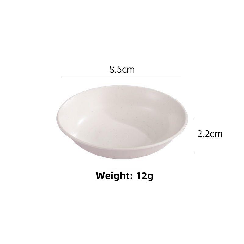 

Household Kitchen Dipping Snacks Round Chinese Seasoning Plate бежевий