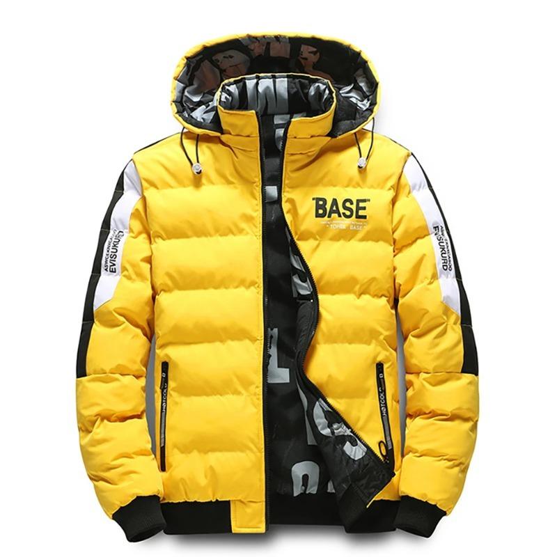 Winter Men's New Double-Sided Jacket Padded Thickened Cold Warm Comfort Down Jacket Hat Removable One Piece Of Two Wear M-5xl