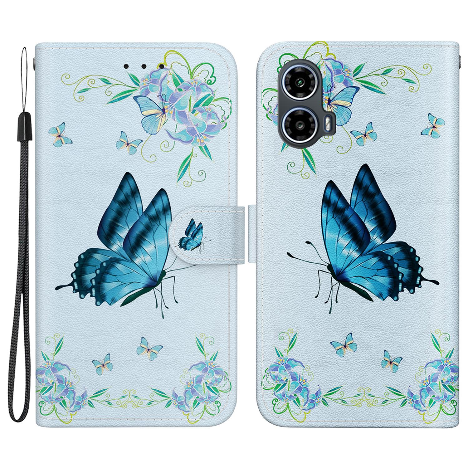 

For Motorola Moto E14 4G/G04 4G/G04s 4G/G24 4G Leather Case Pattern Printing Wallet Stand Cover A