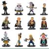 12pcs One Anime Piece Luffy Figure Model Toy Ornament Decor Gift Collection Set