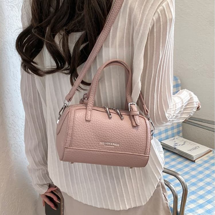 Mini Boston Bag s lychee vzorem Dámská taška přes rameno