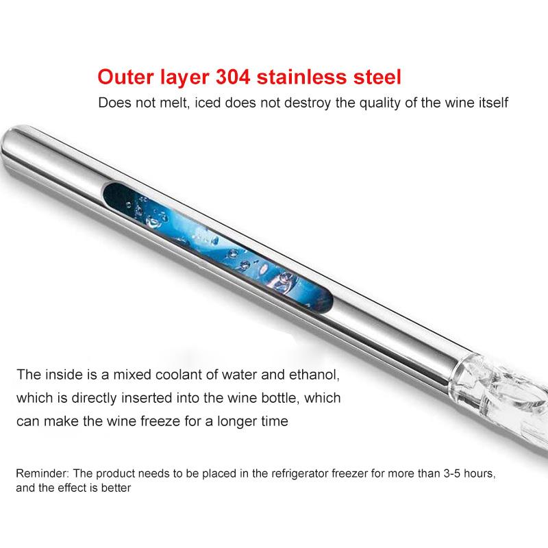 Red Wine Chiller Stick Wine Pourer Cooling Beer Ice Stick Beverage Freezer Stick Champagne Juice Cooler for Bar Party