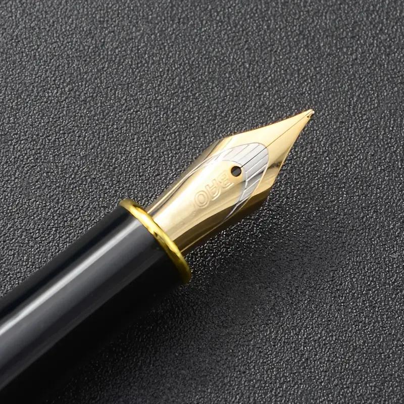 Eleganckie Czerwone Pióro Wieczne - Ergonomiczna Stal Nierdzewna, Stalówka F - Idealne do Użytku Biznesowego, Biurowego, Szkolnego
