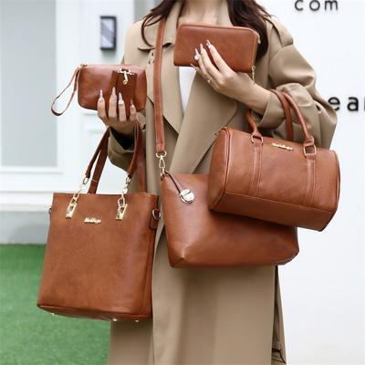 Women's Bag New Trendy Six-piece Set, Mother and Child Bag, Portable Shoulder Bag, Messenger Bag.
