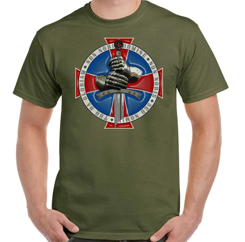 Knights Templar The Crusader Cross Badge TShirt 100 Cotton ONeck Summer Short Sleeve Casual Unisexs Tshirt Size S3XL