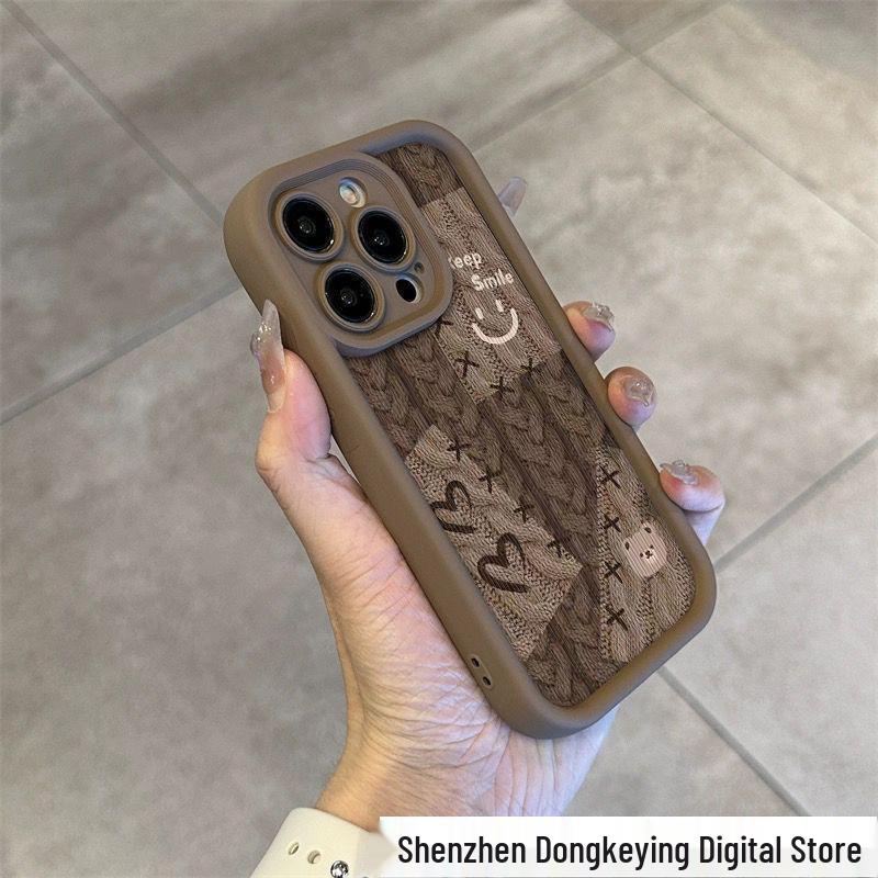 Brown Silicone Phone Case for iPhone Xr/11/12/13/14 Pro Max/15 – Premium Feel
