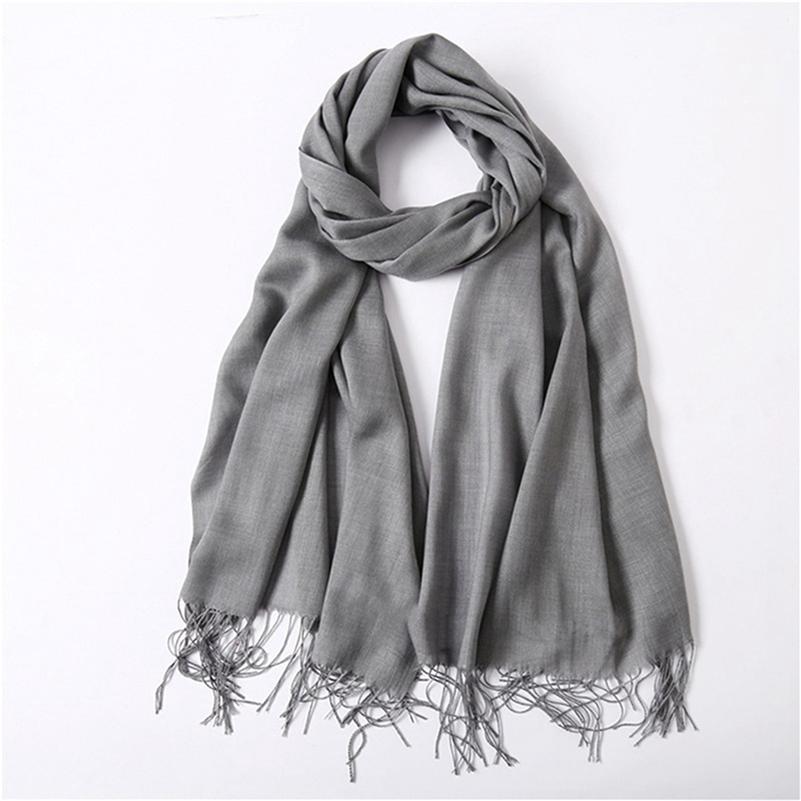 Elegant Headband Shawls Pure Color Scarf Wraps Skin-friendly Lady High Quality Accessories Solid Shawls Warm Headscarf